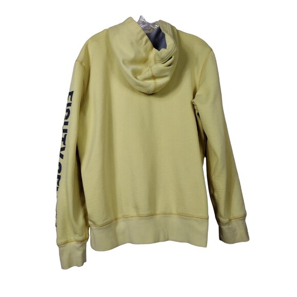 Aeropostale Womens Large Hoodie Yellow Zip Up Pockets Long Sleeve Heavy READ - Picture 6 of 6